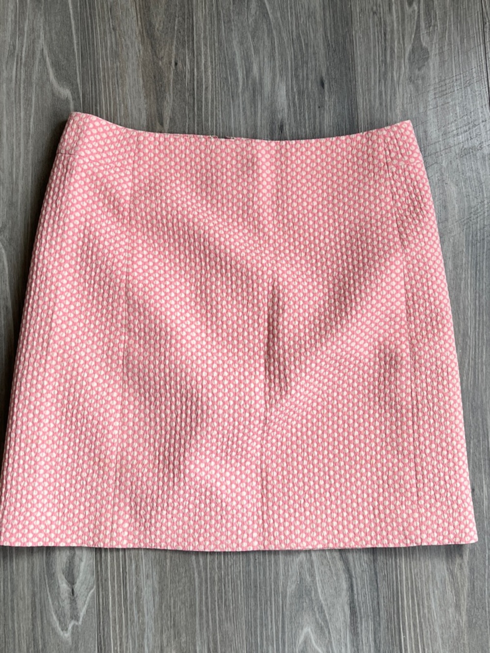 Loft Polka Dot Pink Skirt Size 8P petite Ann Taylor